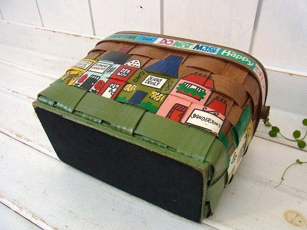 【Caro-Nan】1967年・トラベルシリーズ・アンティーク・カロナンバスケット/カゴバッグ