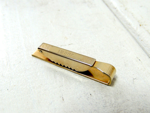 【SWANK社製・シンプルデザイン・ゴールド色】アンティーク&ヴィンテージ・タイピン