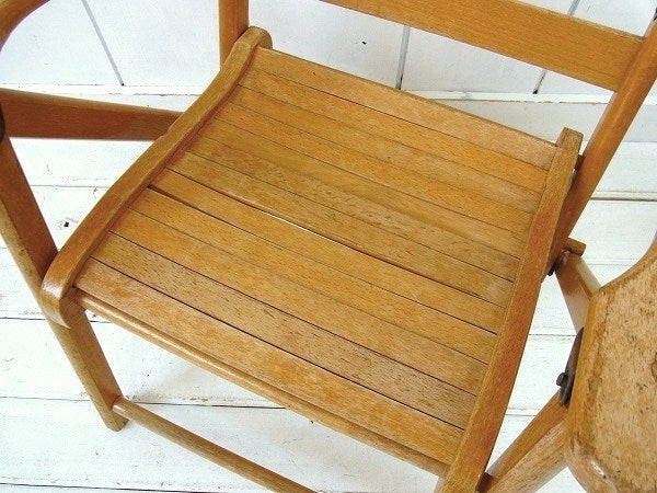 US 木製 子供用 折り畳み式 ヴィンテージ フォールディングチェア 子供イス キャンプ&ピクニック