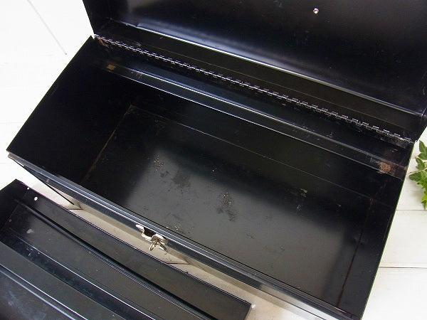 JCペニー チェッカーフラッグ・2段式・ヴィンテージ・ツールボックス ツールケース 工具箱 US