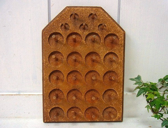 コルク製・ヴィンテージ・壁掛けスプールホルダー/糸巻きホルダー/ボビンホルダー USA