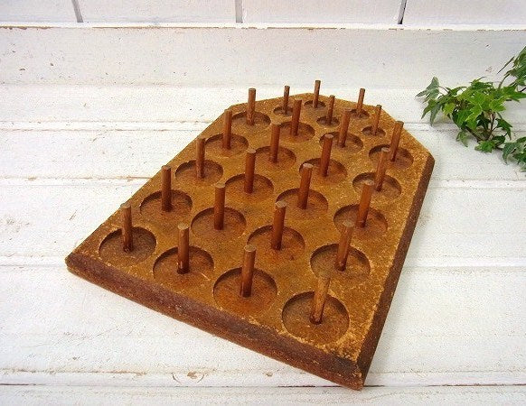 コルク製・ヴィンテージ・壁掛けスプールホルダー/糸巻きホルダー/ボビンホルダー USA