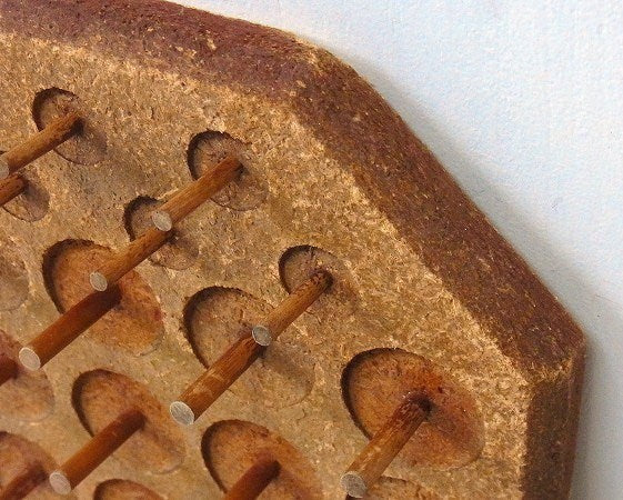 コルク製・ヴィンテージ・壁掛けスプールホルダー/糸巻きホルダー/ボビンホルダー USA