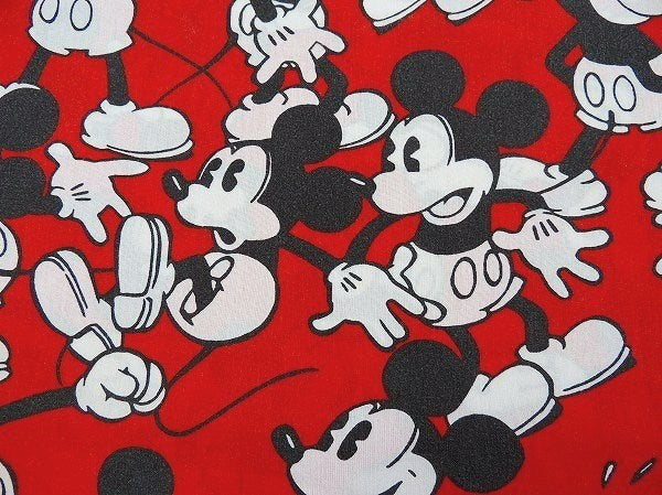【ミッキーマウス総柄】ディズニー・ヴィンテージ・ユーズドシーツ(1/2) USA