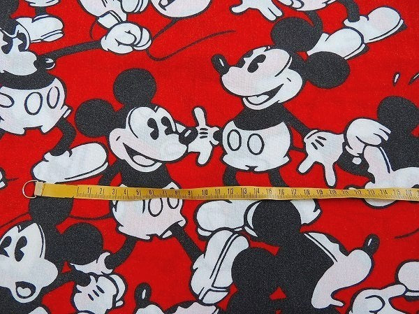 【ミッキーマウス総柄】ディズニー・ヴィンテージ・ユーズドシーツ(1/2) USA