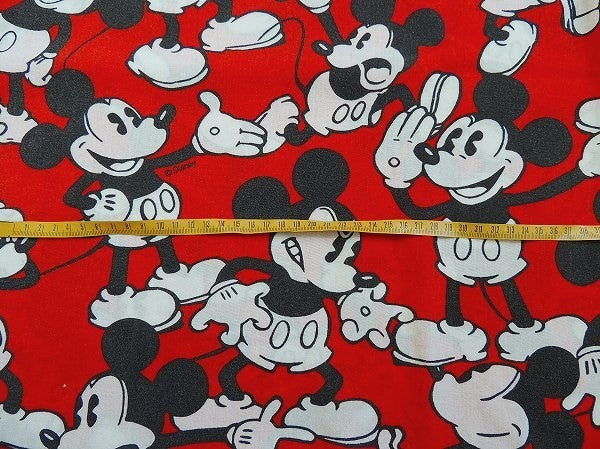 【ミッキーマウス総柄】ディズニー・ヴィンテージ・ユーズドシーツ(1/2) USA