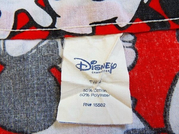 【ミッキーマウス総柄】ディズニー・ヴィンテージ・ユーズドシーツ(1/2) USA