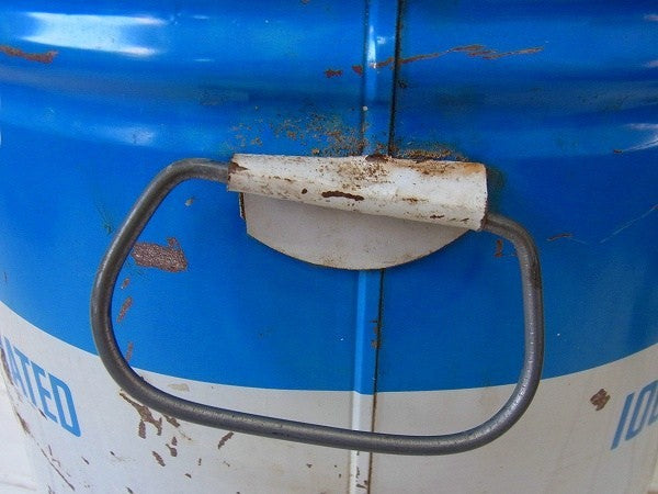 【WHITE CAP】ティン製・大きなヴィンテージ・ラード缶(フタ付き)　USA