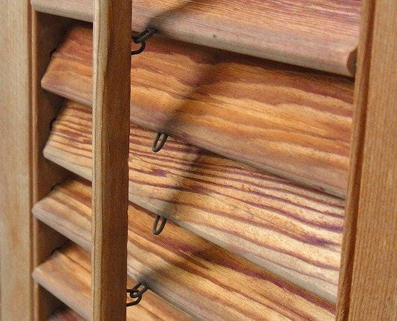 3連の木製・アンティーク・ルーバー/ヴォレー/シャッター/建具 USA
