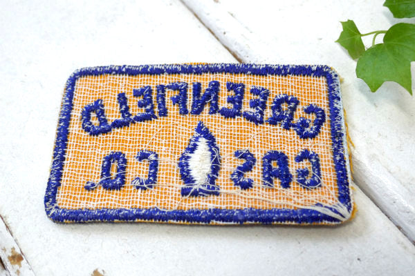 グリーンフィールド・オイルカンパニー・USA・ヴィンテージ・アドバタイジング・ワッペン・刺繍