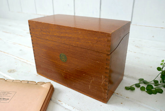 Globe Wernicke カード付き・木製・アンティーク・カードボックス・ファイルケース・木箱