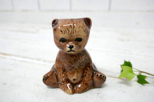 子ぐま ベアー セラミック製 ハンドペイント 50's ヴィンテージ ベル ハンドベル 鈴 USA