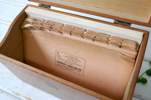 Globe Wernicke カード付き・木製・アンティーク・カードボックス・ファイルケース・木箱