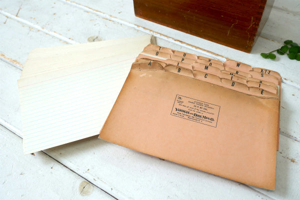 Globe Wernicke カード付き・木製・アンティーク・カードボックス・ファイルケース・木箱