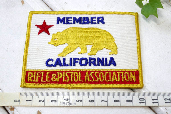 カリフォルニア州旗・CALIFORNIA・グリズリー・刺繍・ワッペン・アメリカンビンテージ・USA