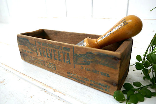 【VELVEETA KRAFT】クラフト社・木製・アンティーク・チーズボックス・木箱・シャビー