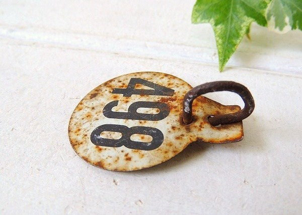 【COW TAG/カウタグ/498/牛】ブリキ製・USA・ビンテージ/ナンバータグ