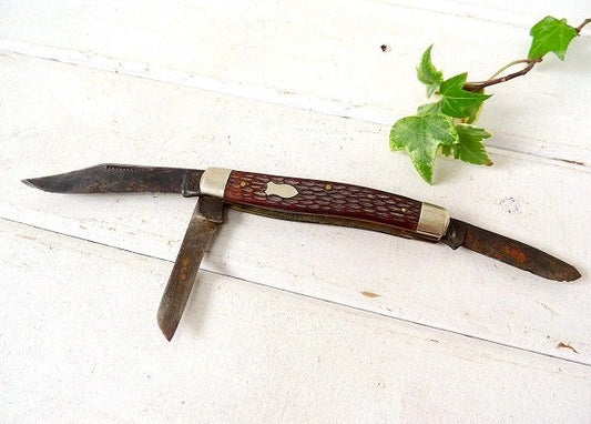 SCHRADE WALDEN ポケットナイフ・USA・ビンテージ・刃・キャンプ・アウトドア・ナイフ