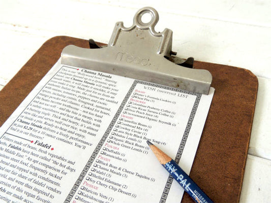 【mead】USA・ヴィンテージ・クリップボード・バインダー・工業系/ステーショナリー