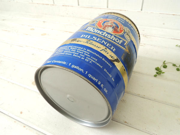 【Monchshof・BEER】ビール会社・ヴィンテージ・アドバタイジング・樽型・ブリキ缶・看板