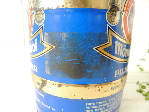 【Monchshof・BEER】ビール会社・ヴィンテージ・アドバタイジング・樽型・ブリキ缶・看板