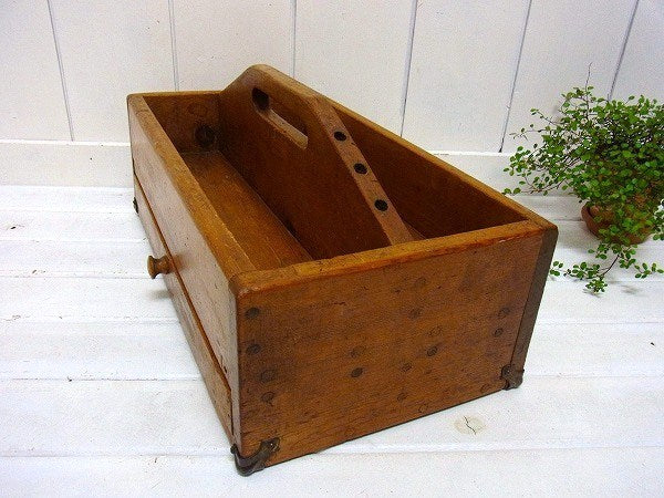 アンティーク・木箱/ツールボックス/ツールケース/工具箱/裁縫箱/USA