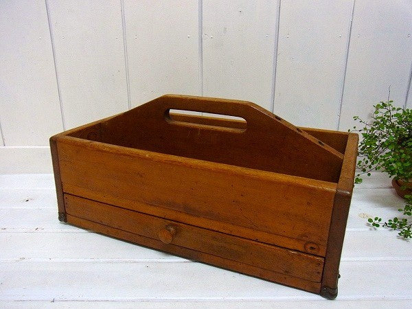 アンティーク・木箱/ツールボックス/ツールケース/工具箱/裁縫箱/USA