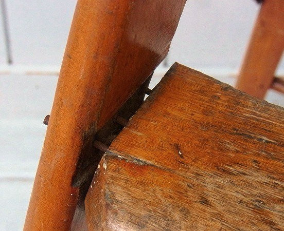 古い木製のアンティーク・ステップラダー/脚立 USA