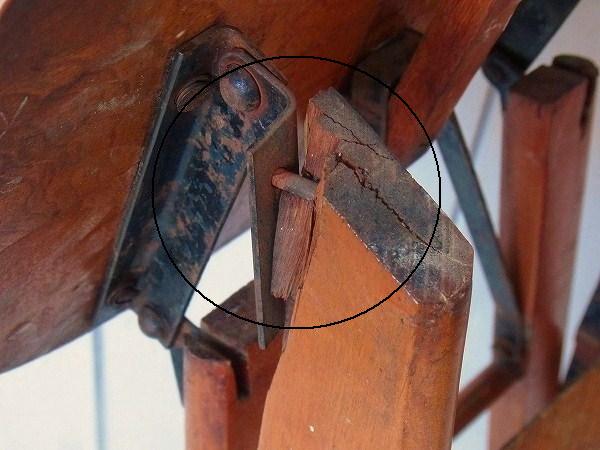 古い木製のアンティーク・ステップラダー/脚立 USA