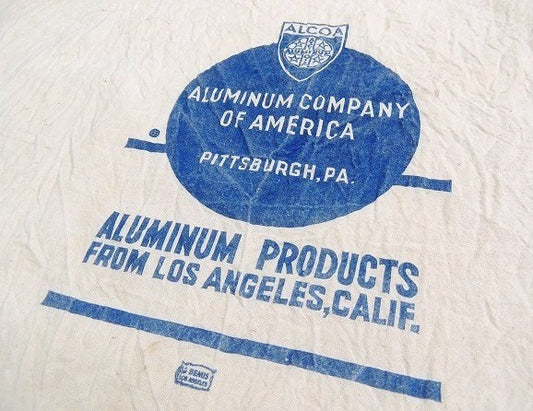 ALCOA USA アルミニウム会社 大きな ヴィンテージ 布袋 サック