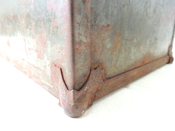 E.J. McAleer ミリタリー tool box モスグリーン OLD メタル ビンテージ ツールボックス 工具箱 US アメ車 ガレージ 雑貨