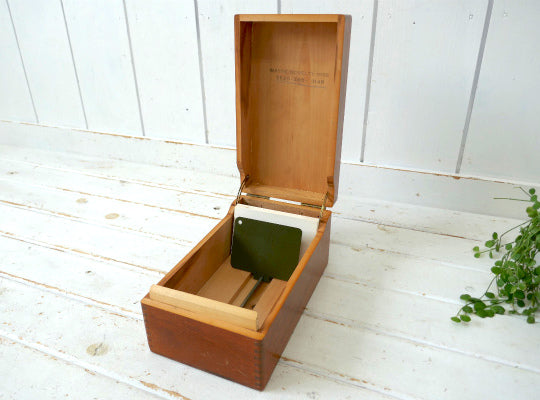 Wayne Novelty 組木・木製・ビンテージ・ファイルケース・書類ケース・カードボックス　US