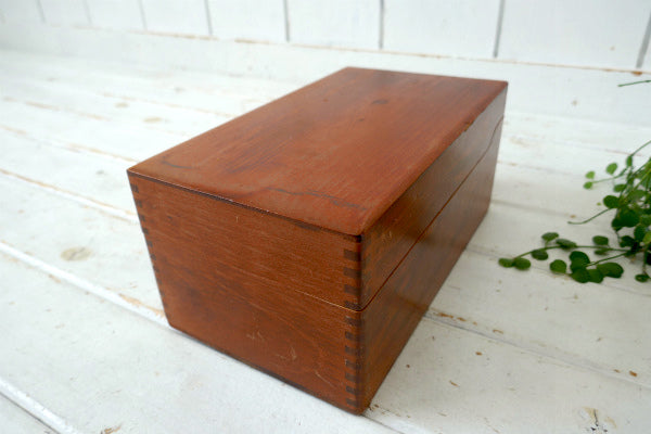 Wayne Novelty 組木・木製・ビンテージ・ファイルケース・書類ケース・カードボックス　US