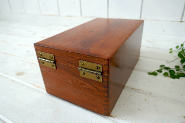 Wayne Novelty 組木・木製・ビンテージ・ファイルケース・書類ケース・カードボックス　US