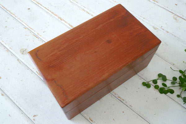 Wayne Novelty 組木・木製・ビンテージ・ファイルケース・書類ケース・カードボックス　US