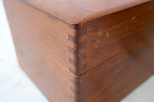 Wayne Novelty 組木・木製・ビンテージ・ファイルケース・書類ケース・カードボックス　US