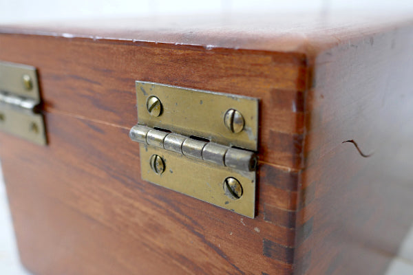 Wayne Novelty 組木・木製・ビンテージ・ファイルケース・書類ケース・カードボックス　US