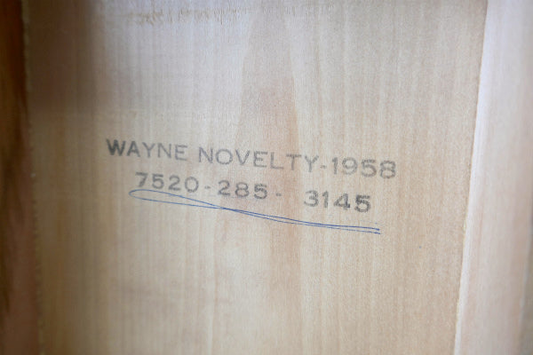 Wayne Novelty 組木・木製・ビンテージ・ファイルケース・書類ケース・カードボックス　US