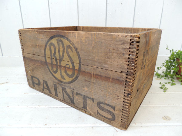 【BPS PAINTS】OLD・組み木式・アンティーク・ウッドボックス/木箱 USA