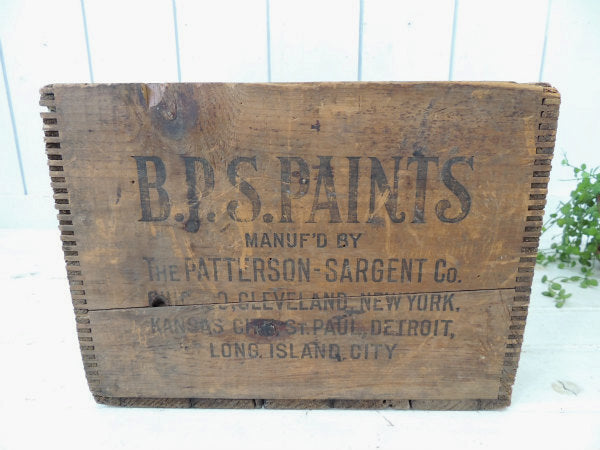 【BPS PAINTS】OLD・組み木式・アンティーク・ウッドボックス/木箱 USA