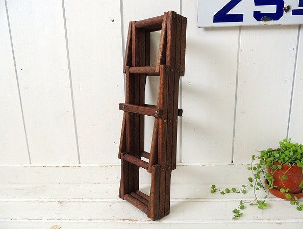 【木製・折りたたみ式】アンティーク・ワインラック・ボトルラック・カリフォルニアワイン