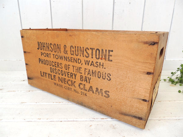【LITTLE NECK CLAMS】木製・ヴィンテージ・ウッドボックス/木箱 USA