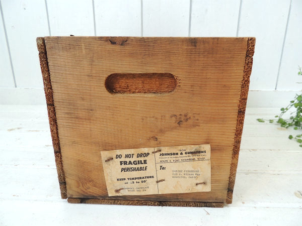 【LITTLE NECK CLAMS】木製・ヴィンテージ・ウッドボックス/木箱 USA