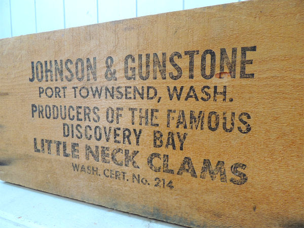 【LITTLE NECK CLAMS】木製・ヴィンテージ・ウッドボックス/木箱 USA