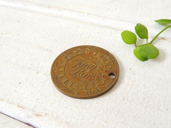 トニーラマ・ゴールドラベル・真鍮・ビンテージ・メダルコイン ウエスタン ブーツ キーホルダー