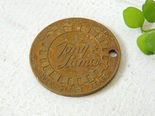 トニーラマ・ゴールドラベル・真鍮・ビンテージ・メダルコイン ウエスタン ブーツ キーホルダー