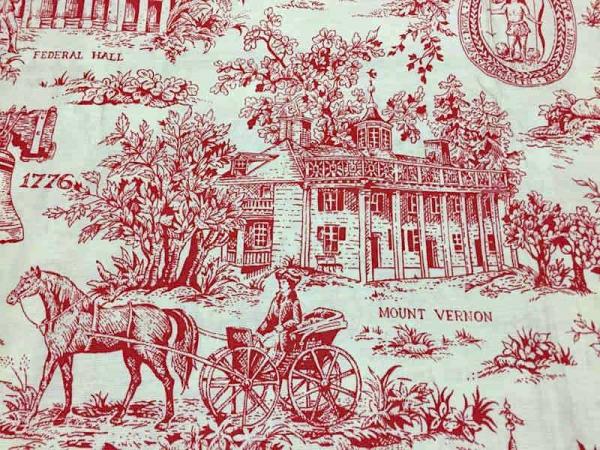 アメリカ歴史的建造物・デッドストック・ヴィンテージ・ファブリック・生地・テキスタイル/113×98