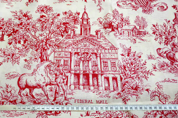 アメリカ歴史的建造物・デッドストック・ヴィンテージ・ファブリック・生地・テキスタイル/113×98