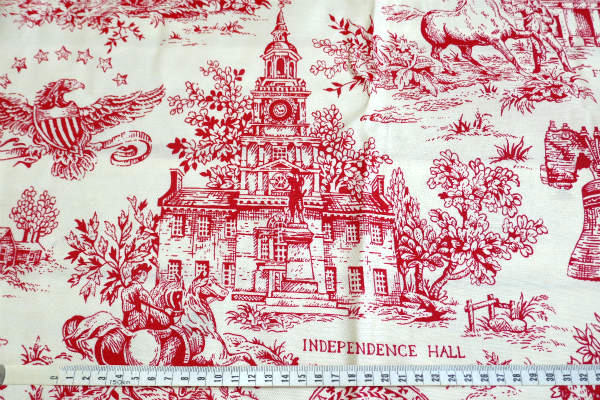 アメリカ歴史的建造物・デッドストック・ヴィンテージ・ファブリック・生地・テキスタイル/113×98