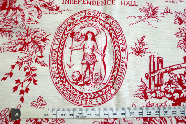 アメリカ歴史的建造物・デッドストック・ヴィンテージ・ファブリック・生地・テキスタイル/113×98